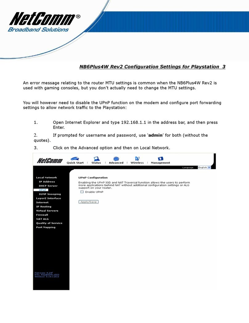 NetComm NB6PLUS4W User manual NetComm NB6PLUS4W User manual
