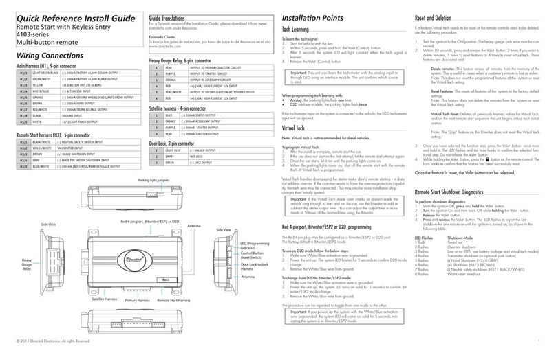 Directed Electronics 4103 Series User manual