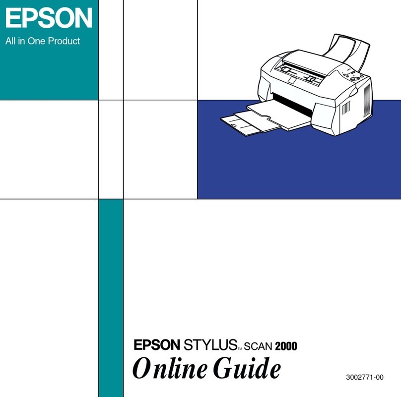 Epson Stylus Scan 2000 User manual