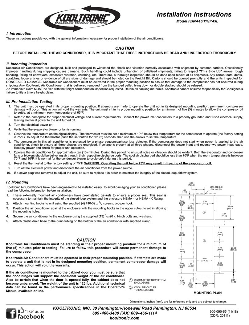 Kooltronic K3NA4C11SP43L User manual