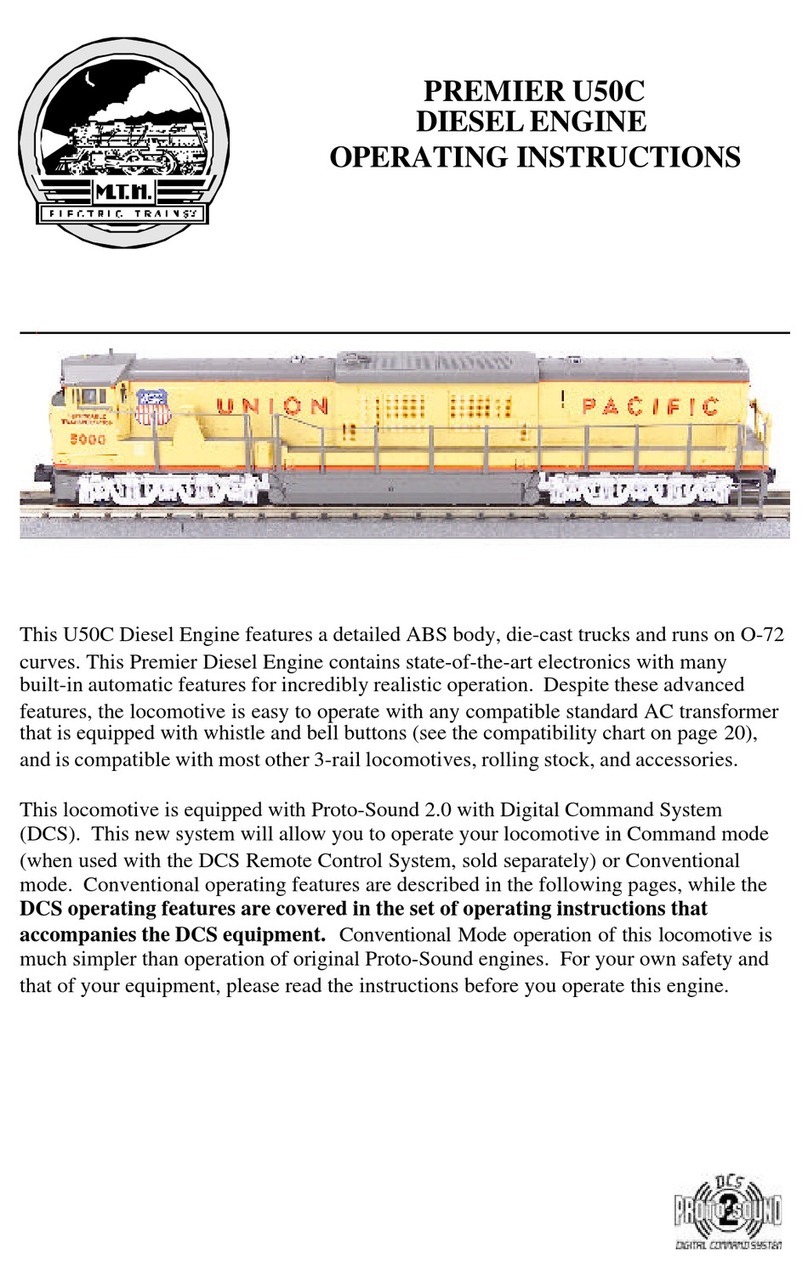 M.T.H. PREMIER U50C operating instructions