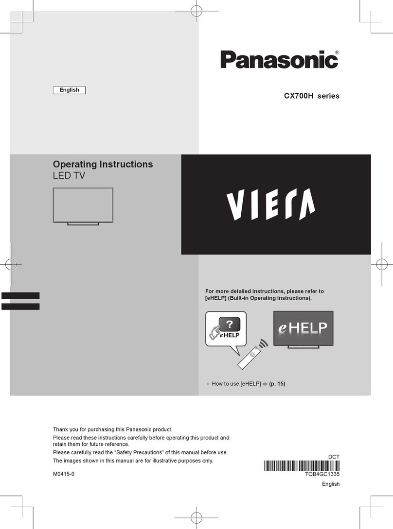 Panasonic Viera CX700H series operating instructions