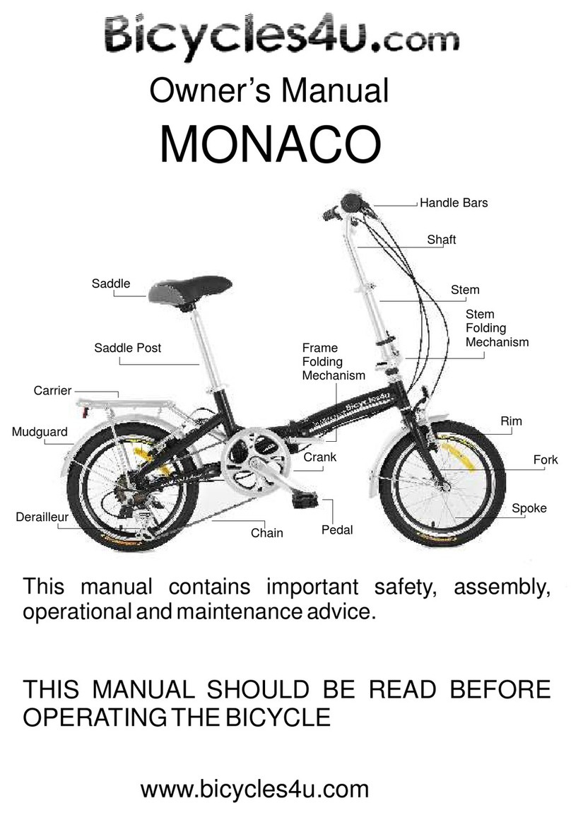 Bicycles4u Monaco owner's manual