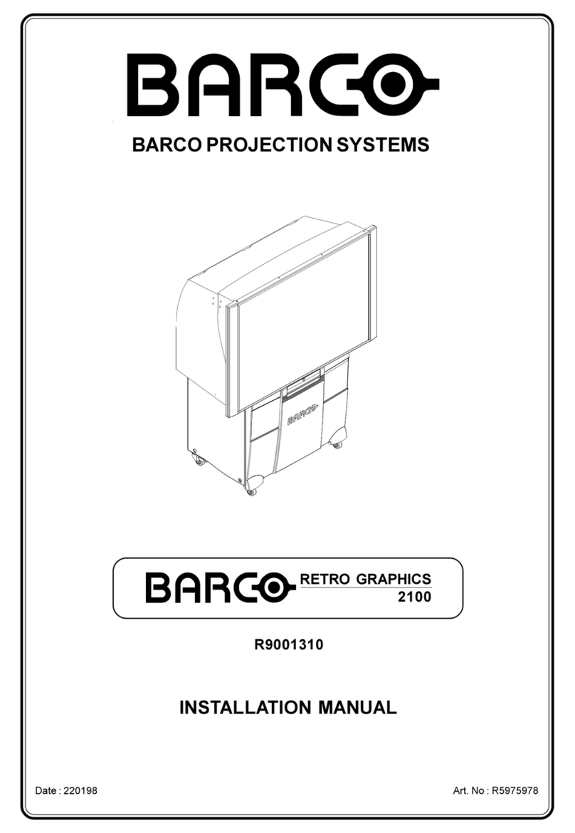 Barco RETRO GRAPHICS 2100 installation manual