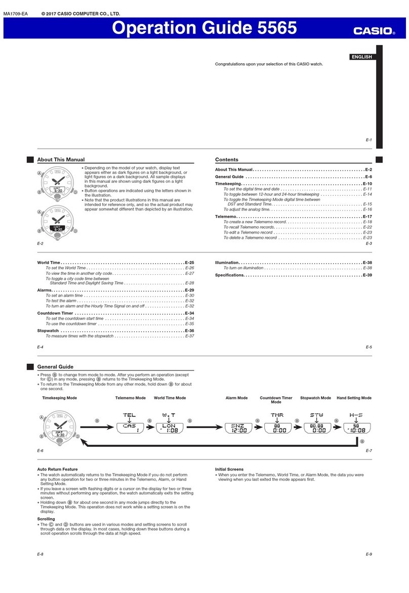 Casio 5565 User manual