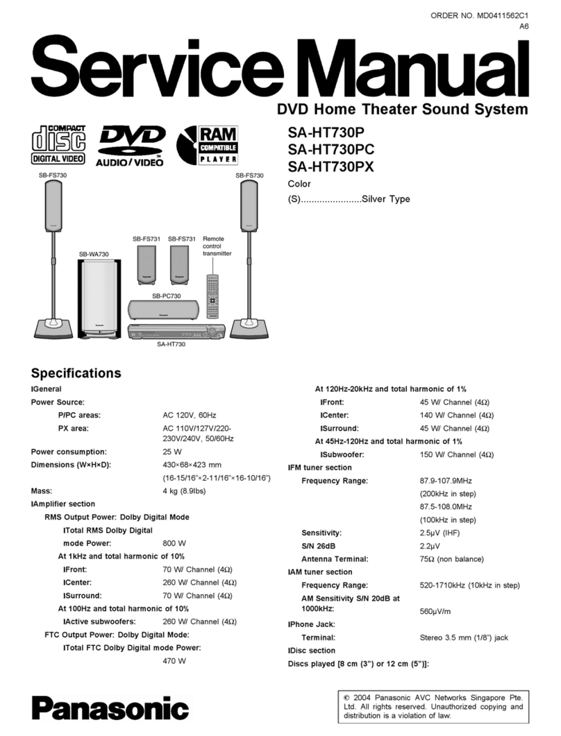 Panasonic SA-HT730P User manual