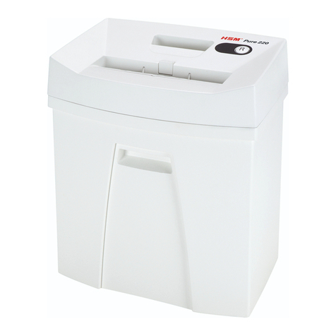 HSM Pure 220 operating instructions