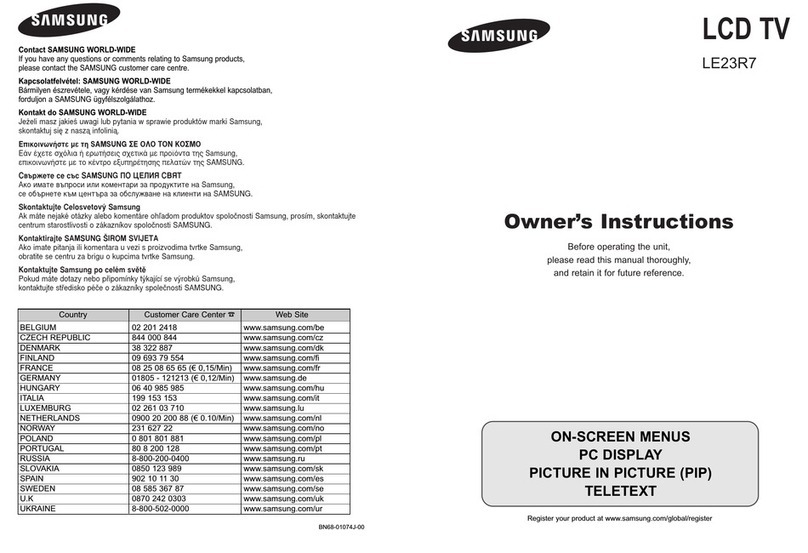 Samsung LE23R7 User manual