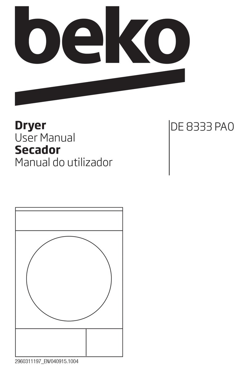 Beko DE 8333 PA0 user manual