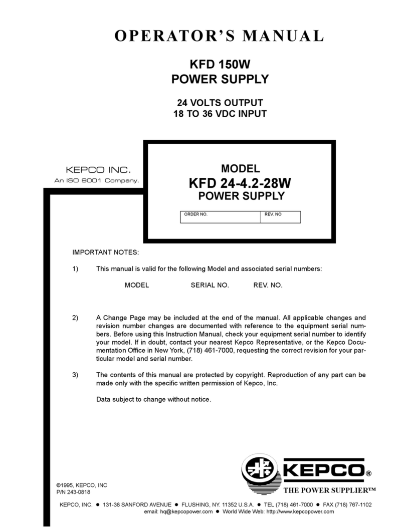KEPCO KFD 24-4.2-28W Operator's manual