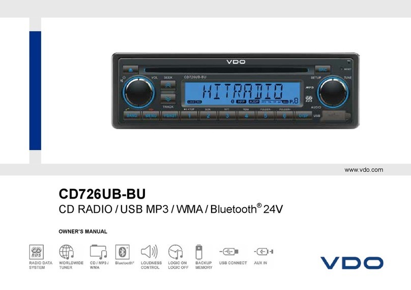 VDO CD726UB-BU owner's manual