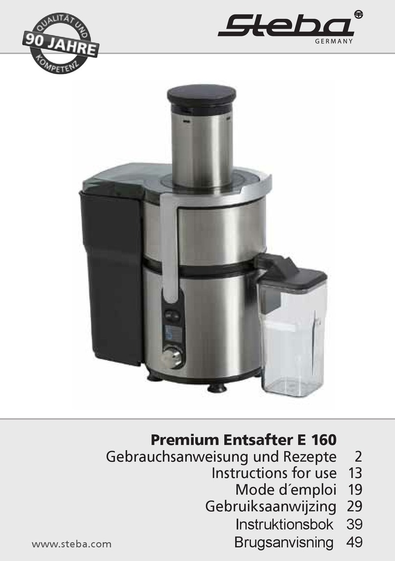 Steba E 160 User manual