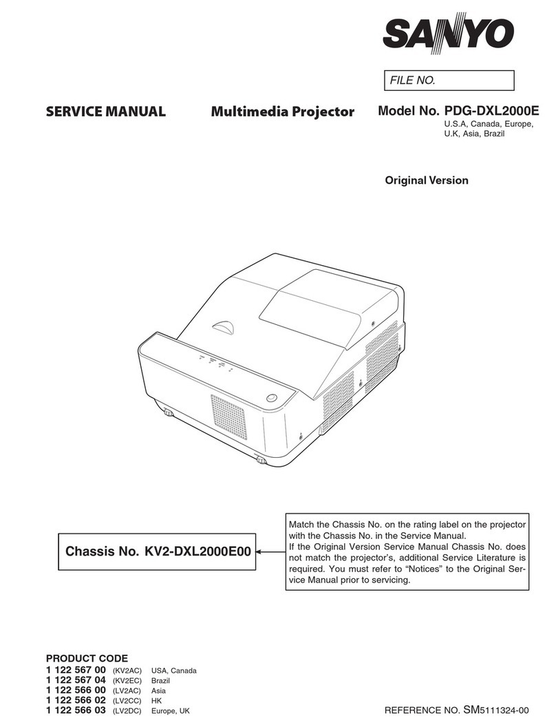 Sanyo PDG-DXL2000E User manual
