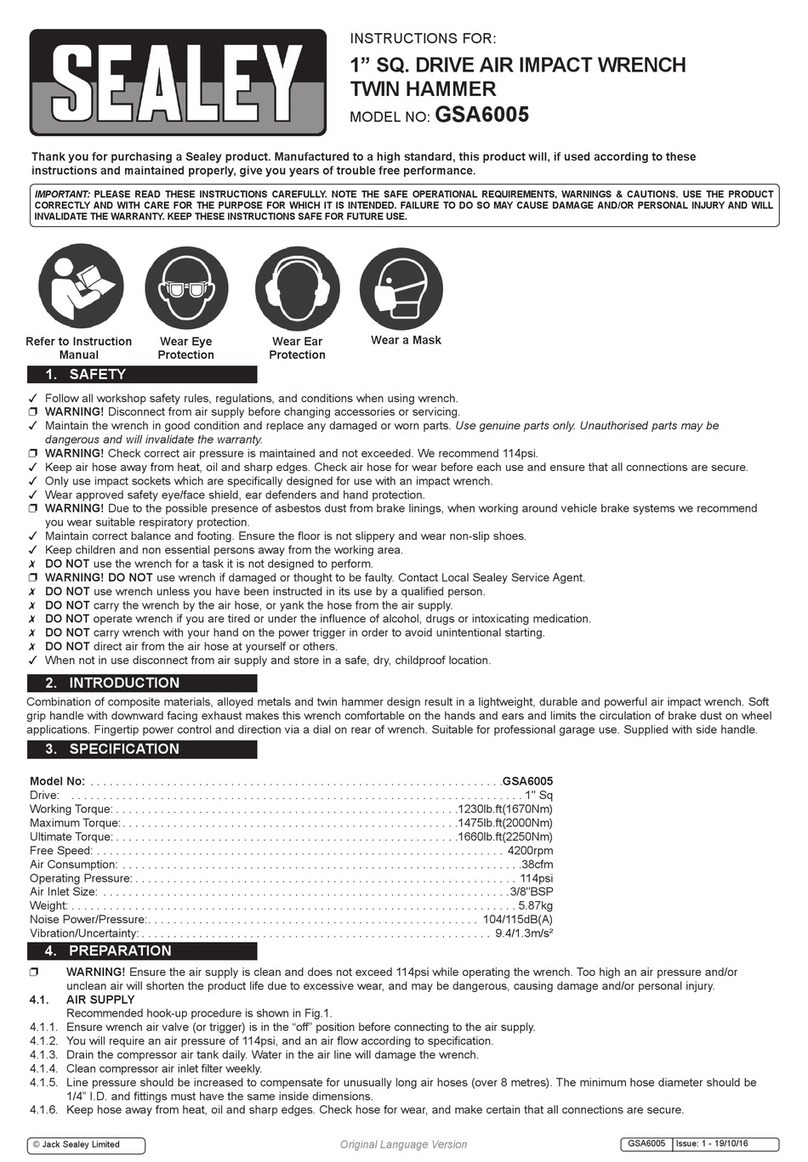 Sealey GSA6005 User manual