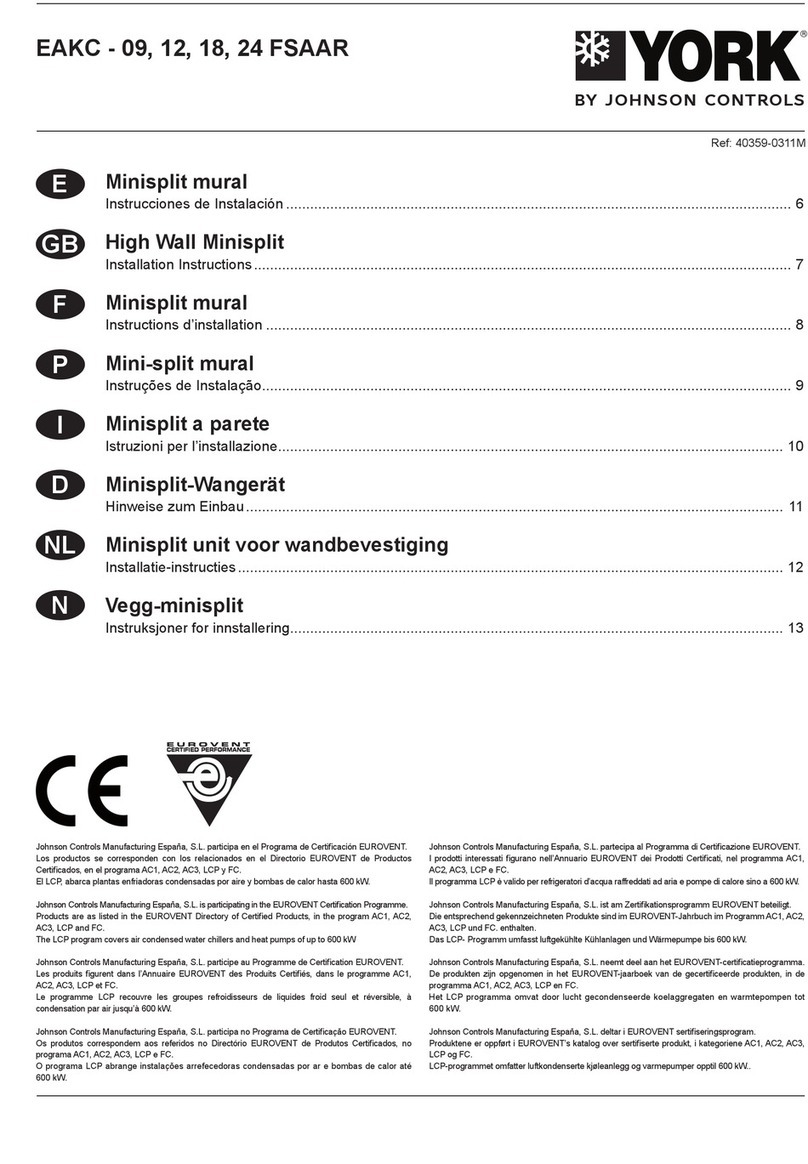 York EAKC - 09 FSAAR User manual