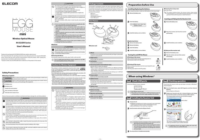 Elecom M-EG3DR Series User manual