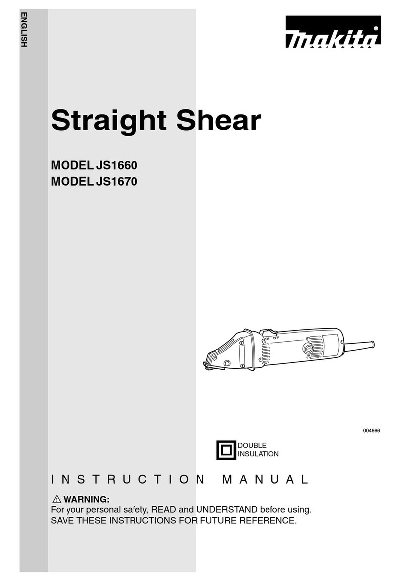 Makita STRAIGHT SHEAR JS1660 User manual