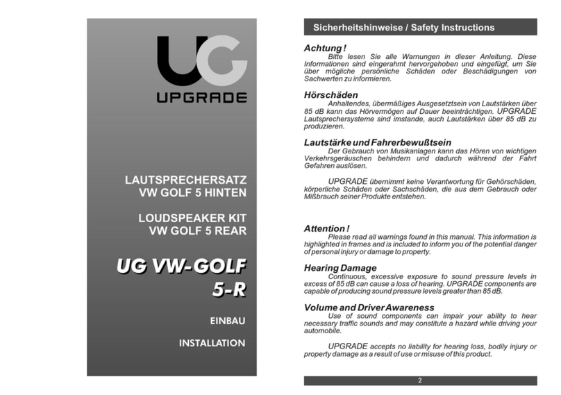 Upgrade UG VW-GOLF 5-R installation manual