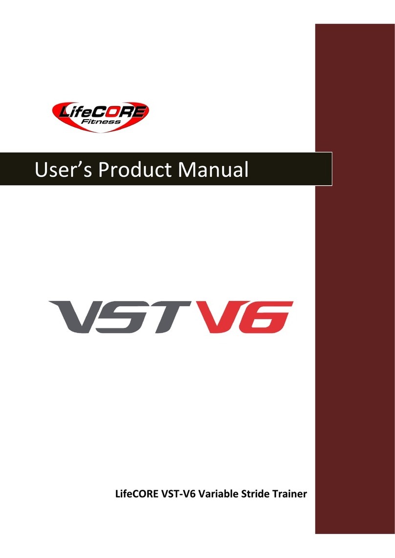 LifeCore Fitness VST-V6 User's product manual