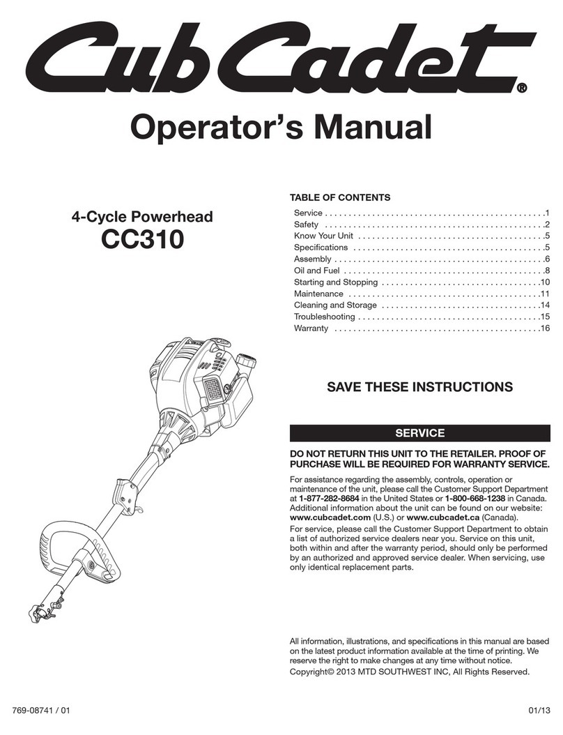 Cub Cadet CC310 User manual