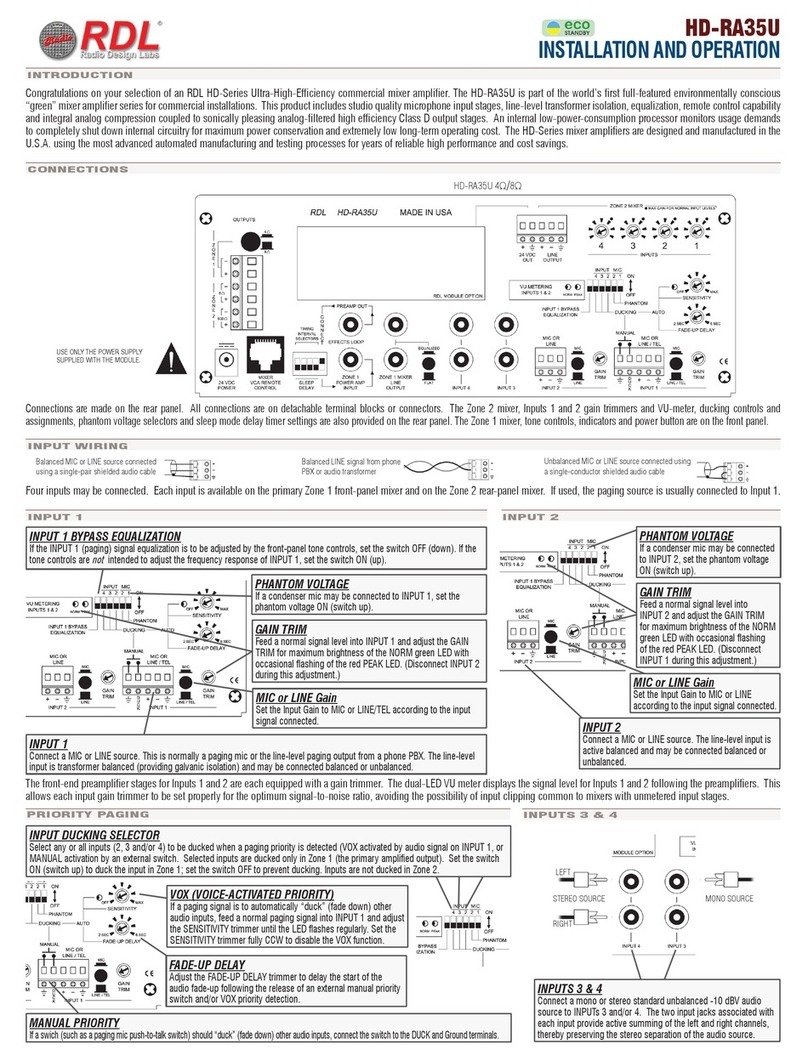RDL HD-RA35U Owner's manual