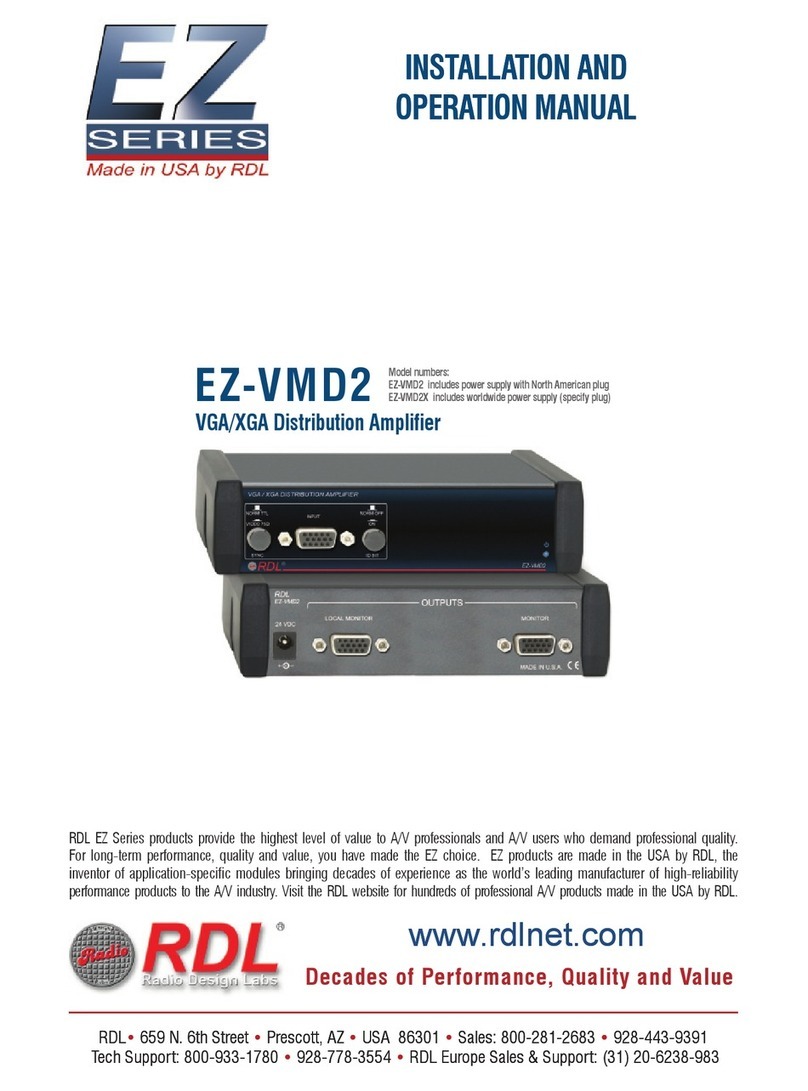 RDL EZ-VMD2 User manual