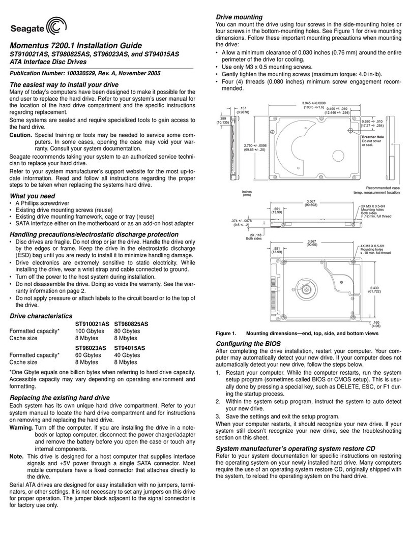 Seagate ST910021AS User manual