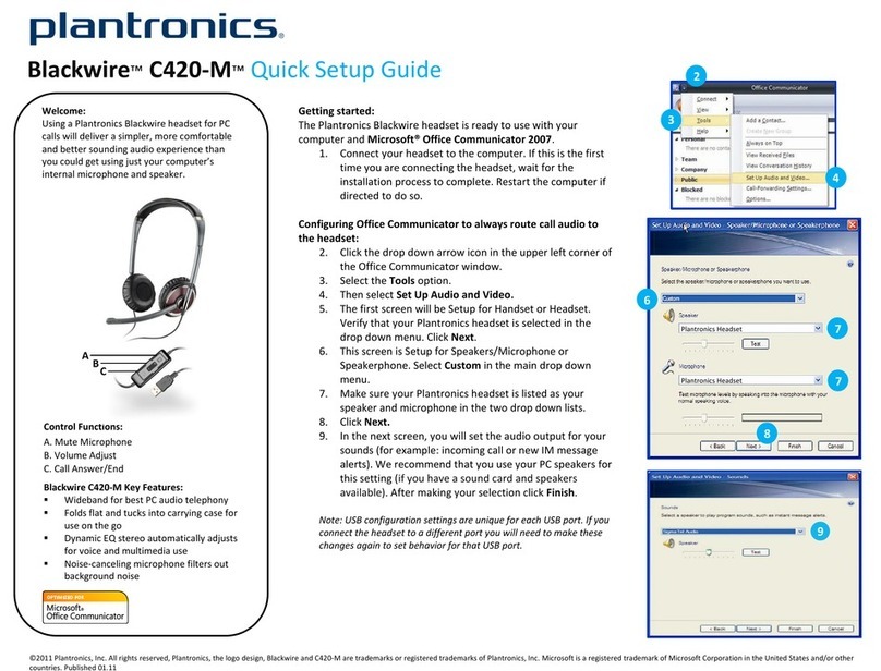 Plantronics Blackwire C420-M User manual