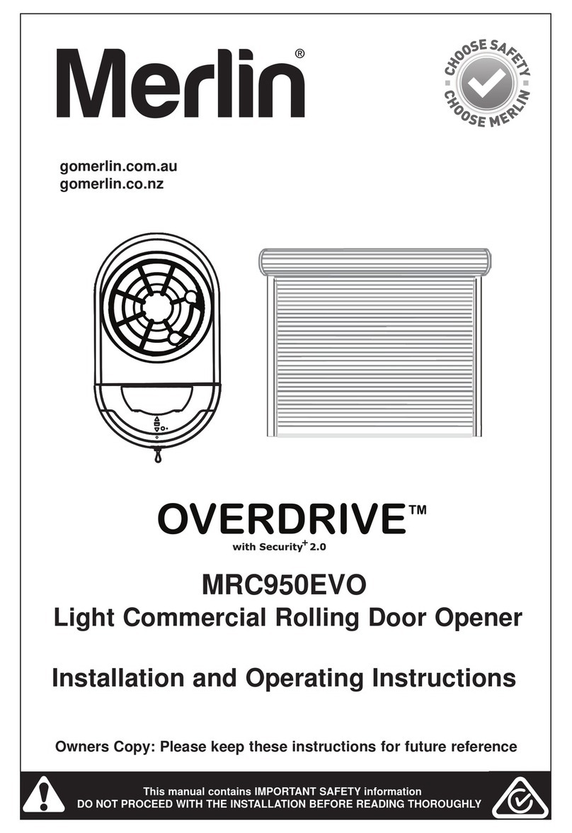 Merlin OVERDRIVE MRC950EVO Operating instructions