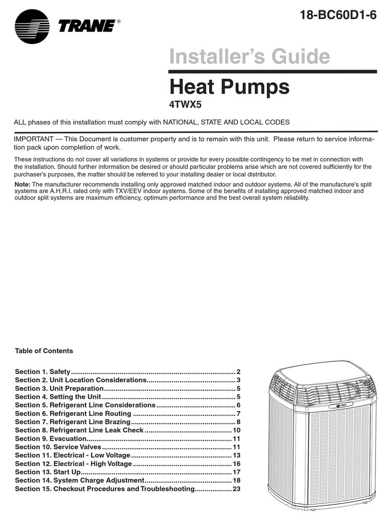 Trane 4TWX5018B Assembly instructions