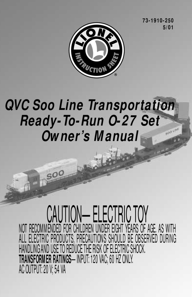Lionel QVC Soo Line Transportation O-27 owner's manual