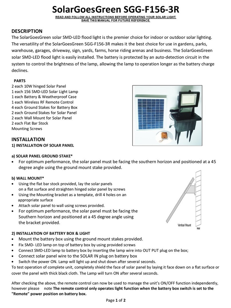 Solar Goes Green SGG-F156-3R instructions