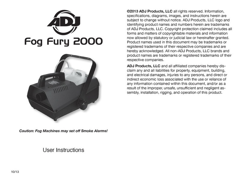 ADJ Fog Fury 2000 User manual