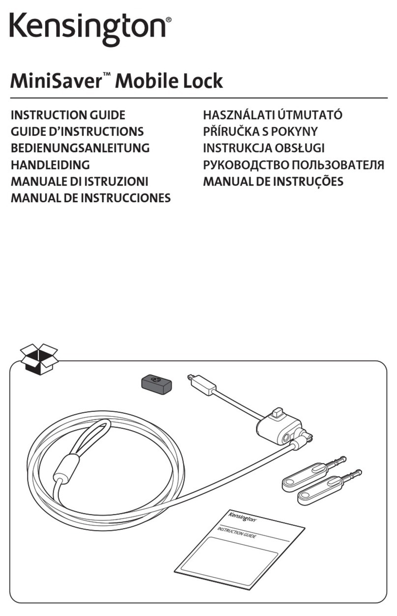 Kensington MiniSaver Mobile Lock Instruction guide