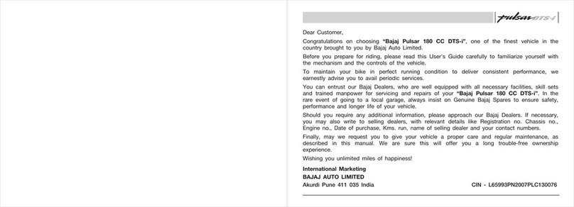 Bajaj Pulsar 180 CC DTS-i User manual