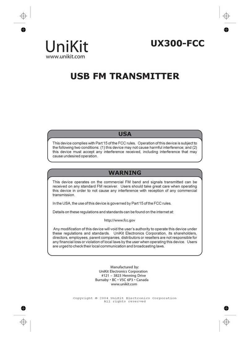 UniKit UX300-FCC user manual UniKit UX300-FCC user manual