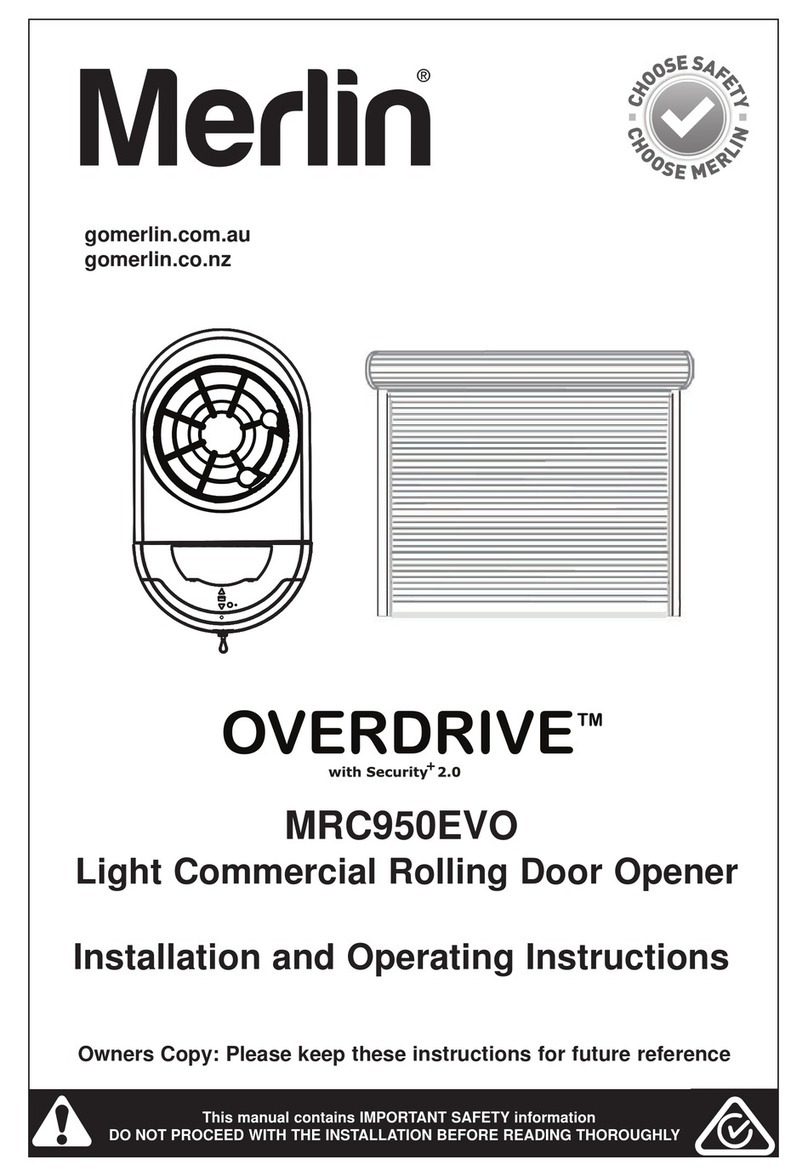 Merlin Overdrive Installation and operating instruction manual