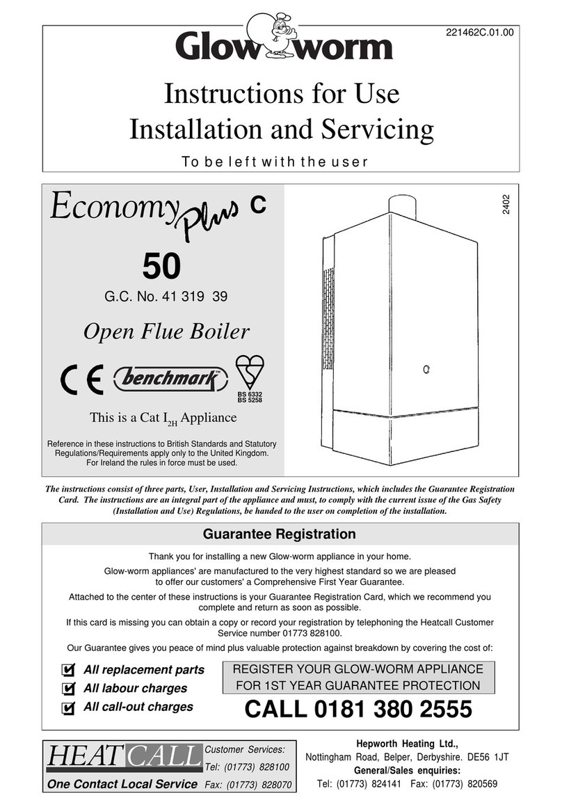 Glowworm economy plus c 50 User guide
