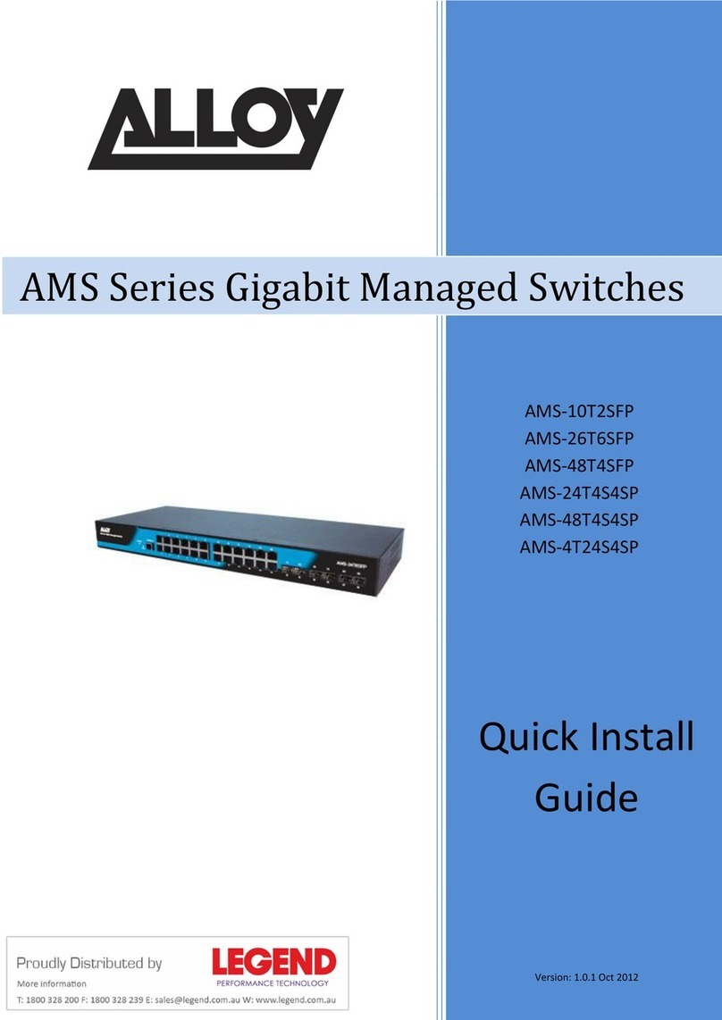 Alloy AMS-10T2SFP User manual Alloy AMS-10T2SFP User manual