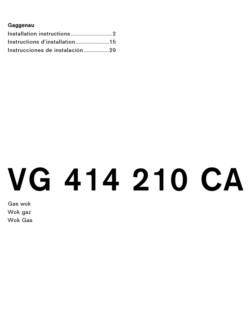 Gaggenau VG 414 210 CA installation instructions