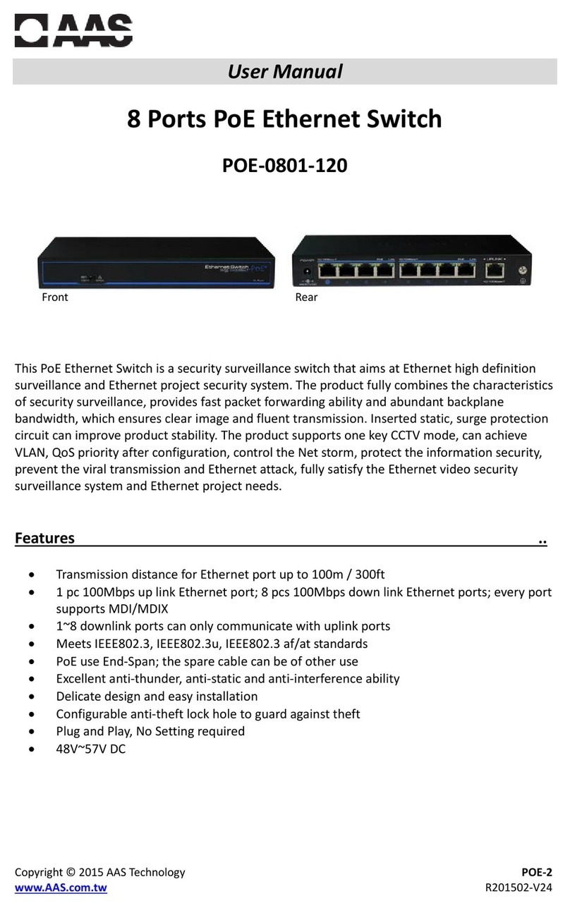AAS POE-0801-120 user manual