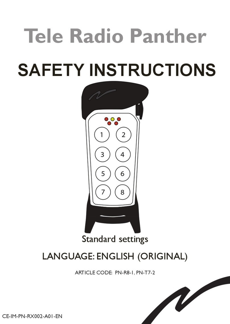 Tele Radio Panther PN-R8-1 Safety instructions