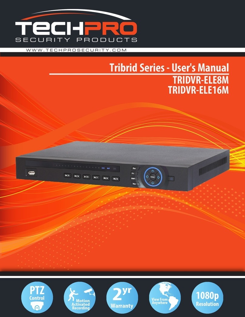 Techpro Tribrid Series TRIDVR-ELE16M User manual
