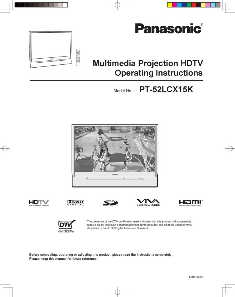 Panasonic PT-52LCX15K operating instructions