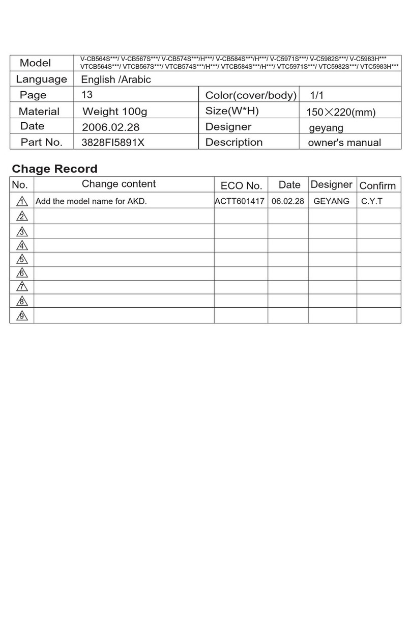 LG V-CB564S Series User manual LG V-CB564S Series User manual