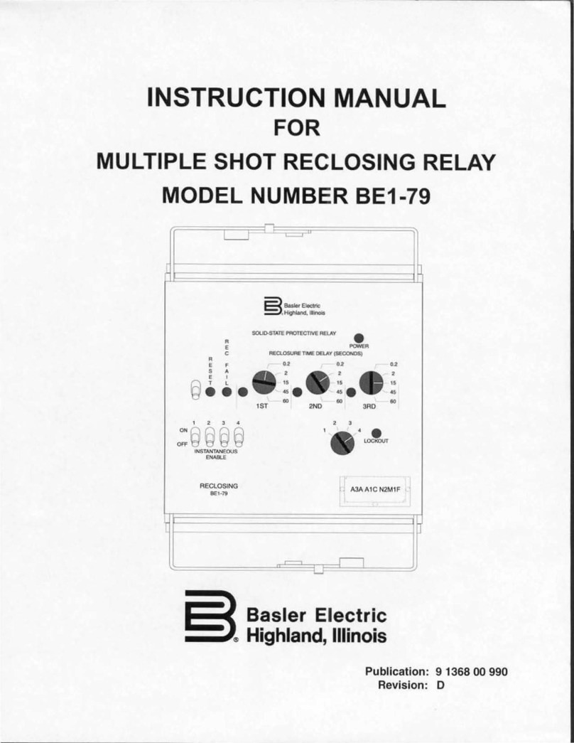 Basler BE1-79 User manual