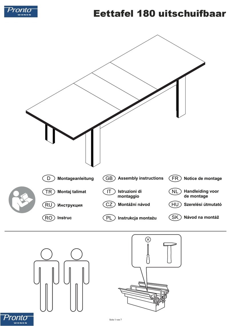 Pronto wonen Esstisch Assembly instructions