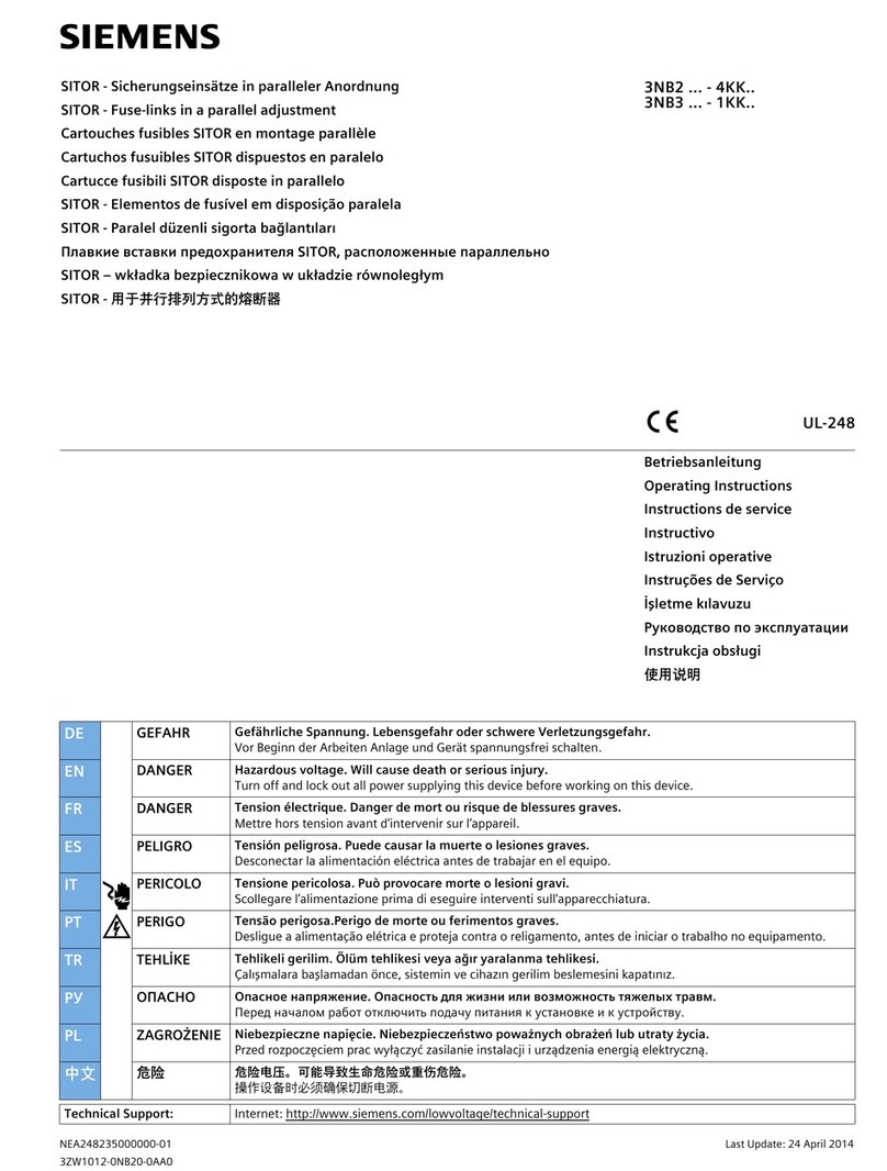 Siemens 3NB2 - 4KK Series User manual