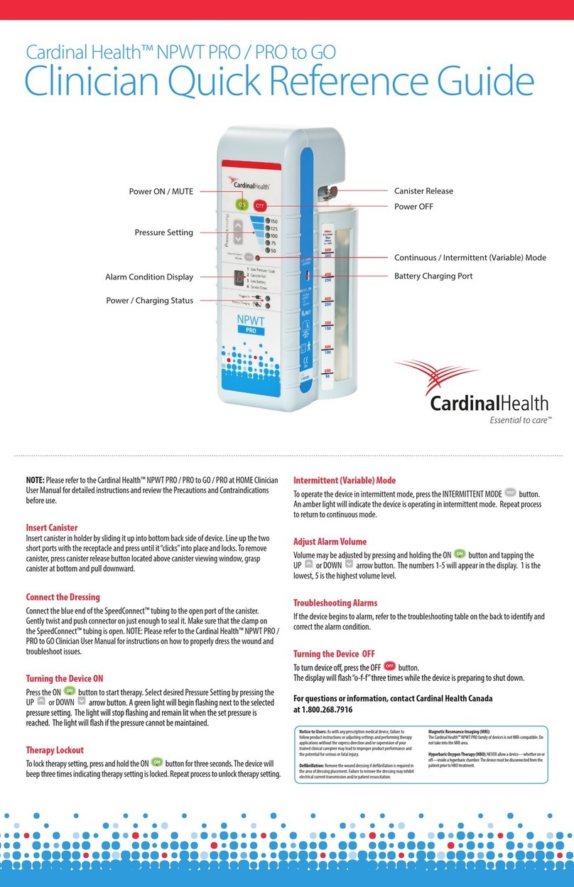 Cardinal Health NPWT PRO User manual Cardinal Health NPWT PRO User manual