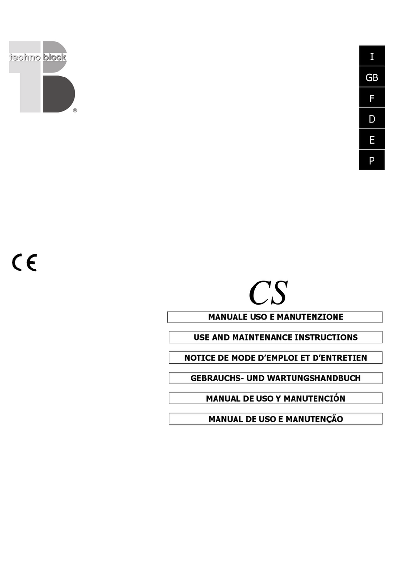 Techno Block CS Use and maintenance instructions Techno Block CS Use and maintenance instructions